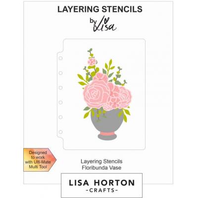 Lisa Horton Crafts Layering Stencils -  Floribunda Vase